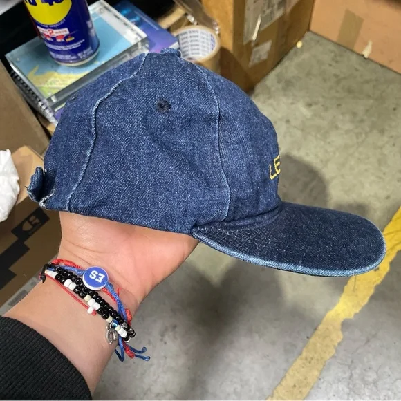 Vintage 80s 90s Levi's Strauss & Co Blue Denim Jean Hat Cap